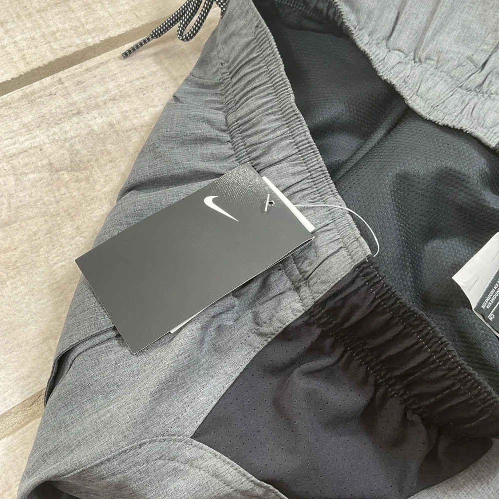 Nike Just Do It Black Gray Small Swim Beach Shorts‎ Athletic